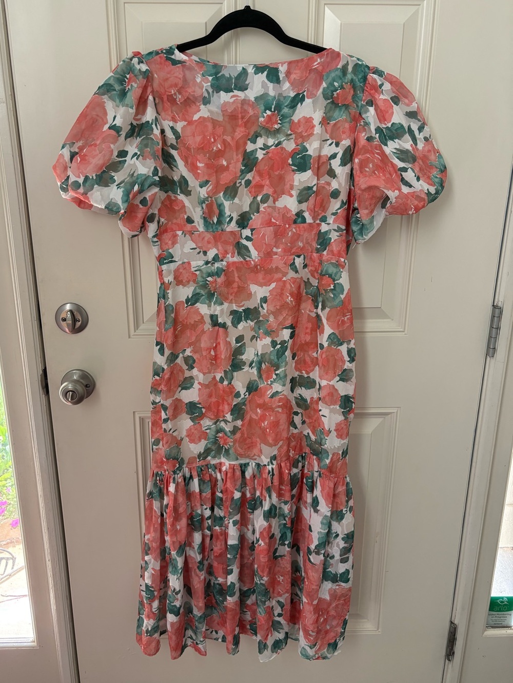 Beulah Style Floral Puff Sleeve Dress Size Large